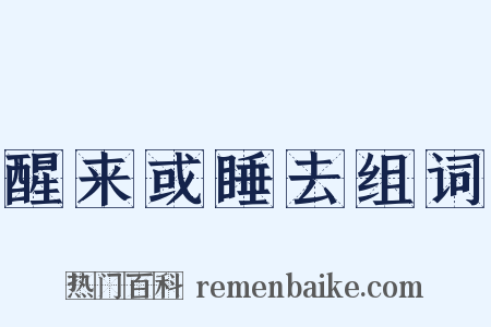 醒来或睡去组词是什么意思的图片
